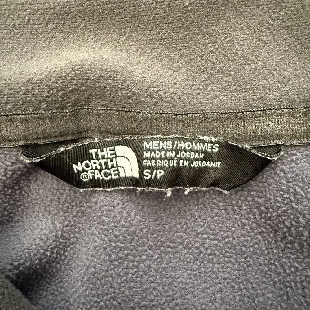 The North Face Activewear 1/4 Zip Pullover Mens Small Blue Cinder Print NF0A37JV